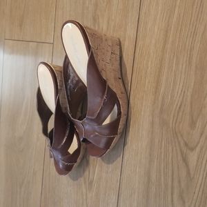 Brown wedge sandal